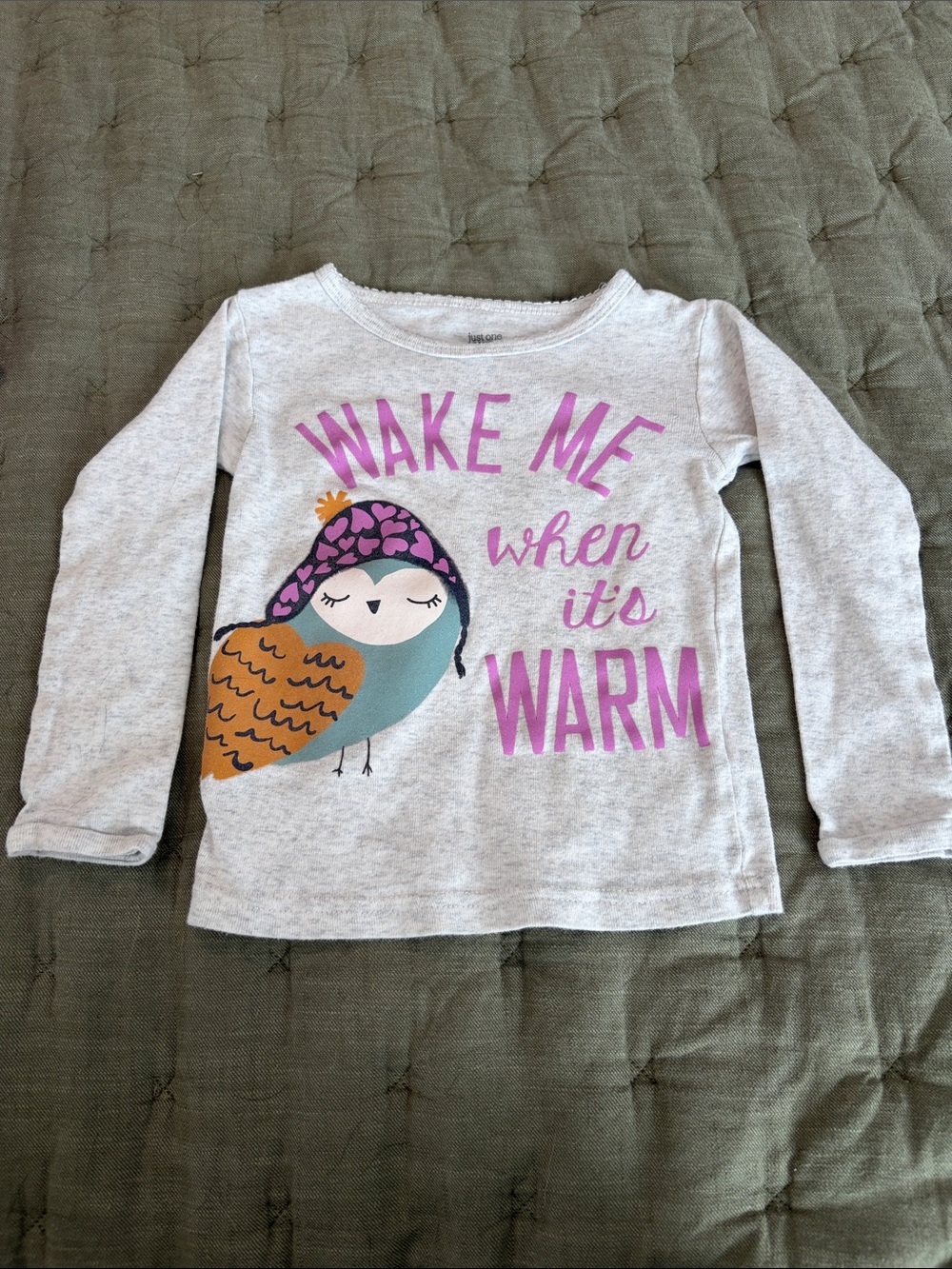 Kids Long-Sleeve Graphic Tee - Light Gray